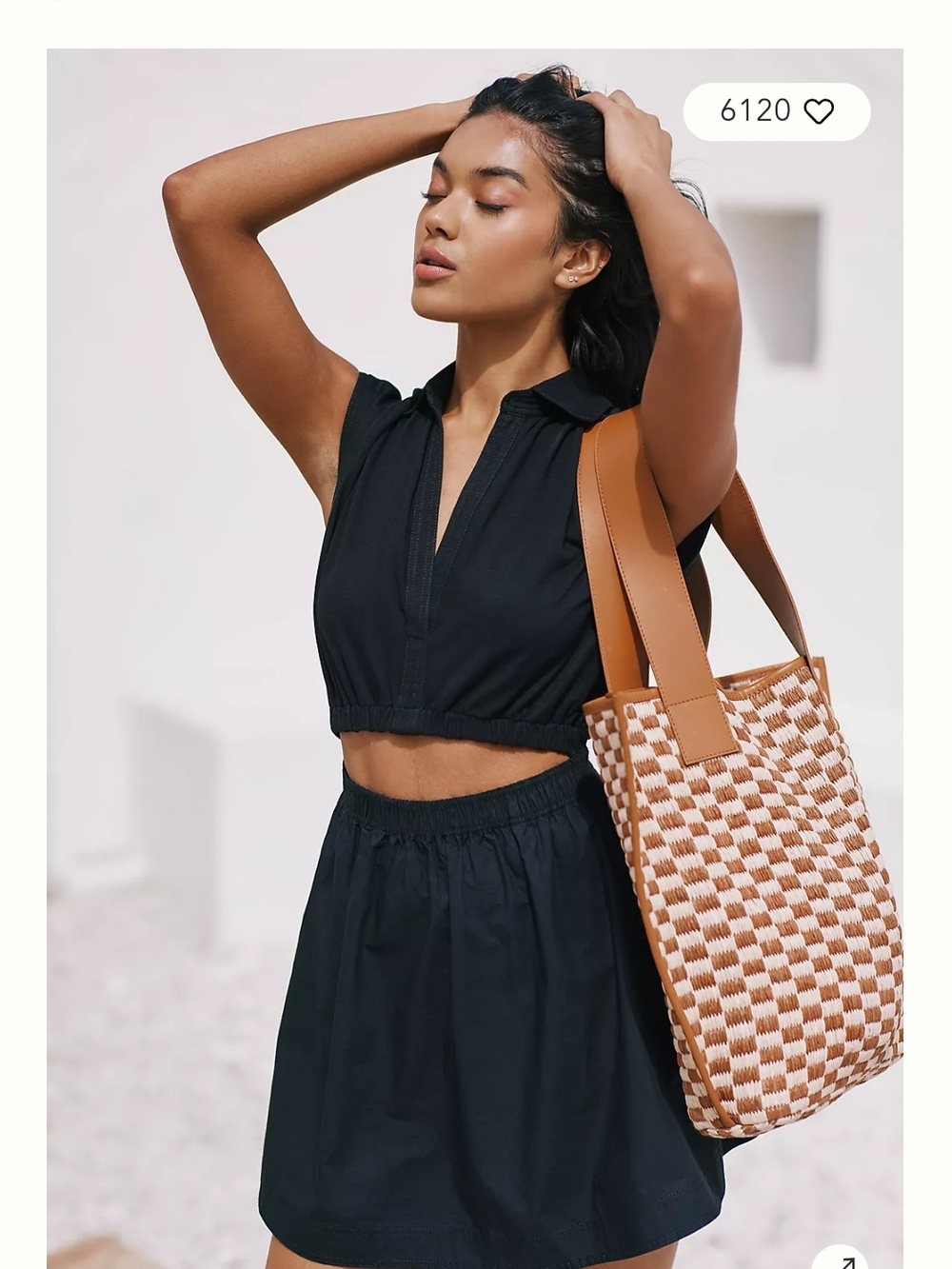Anthropologie Short-Sleeve Cutout Mini Dress
